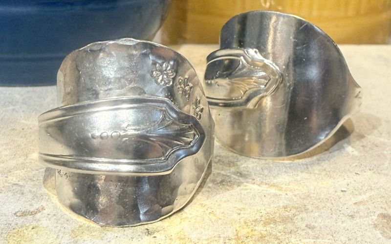 Spoon rings made of silver.