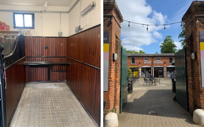 studio A stables unit converted into an artist studio.